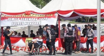 Hadapi Pemilu, Polres Nunukan Gelar Simulasi Pengamanan Tempat Pemungutan Suara