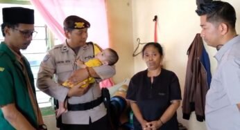 Bansos Terhadap Balita Penderita Stunting Dilaksanakan Direktorat Intelkam Polda Kalimantan Utara, Bhabinkamtibmas Polres Nunukan Bersama GP Anshor Nunukan