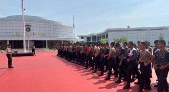 Latihan Dalmas (Pengendalian Massa) Bintara dan Tamtama Remaja Polda Kaltara