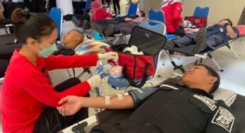 Rayakan Hari Jadi Humas Polri ke-73: Bidhumas Polda Kalimantan Utara Menggelar Donor Darah Serentak