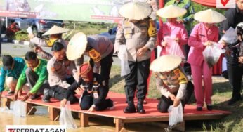 Penebaran Benih Ikan Lele oleh Polda Kaltara Dalam Rangka Mendukung Swasembada Pangan