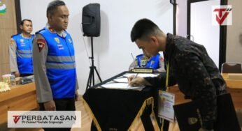 Wakapolda Kaltara Pimpin Kegiatan Pakta Integritas dan Pengambilan Sumpah Dalam Rangka Penerimaan Bakomsus Polri Bidang Pertanian, Peternakan, Perikanan, Gizi dan Kesehatan Masyarakat.