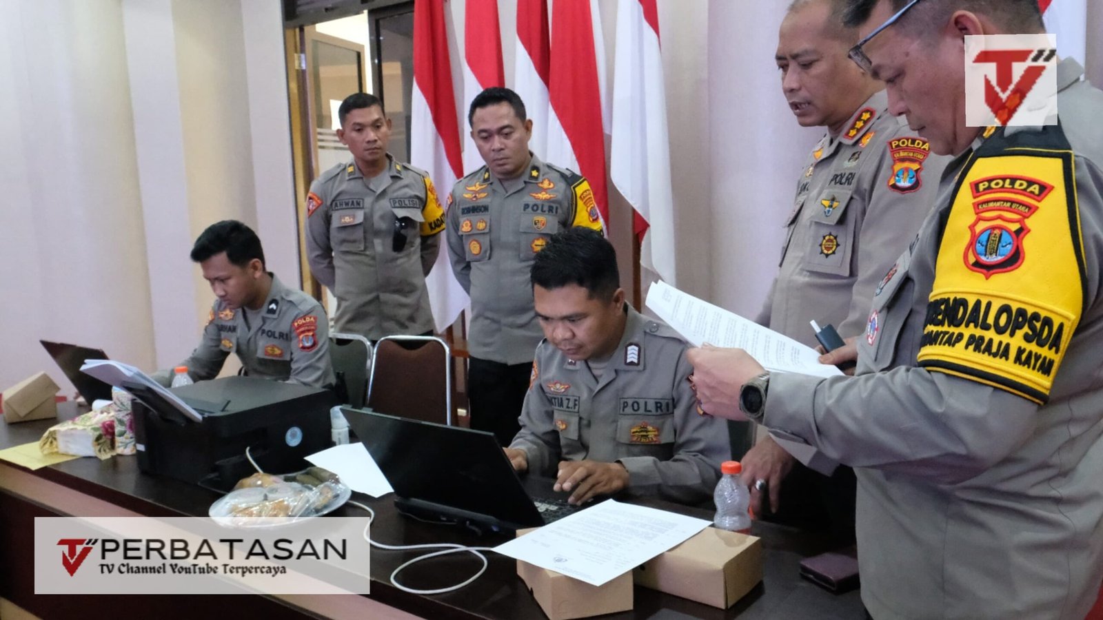 Personel OMP Kayan 2024 Polda Kaltara Mengikuti Zoom Olah Strategi Pada Pelaksanaan Pilkada 2024