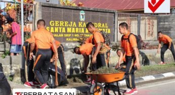 Sinergi Masyarakat dan Polda Kaltara: Olahraga Bersama dan Bakti Sosial Mempererat Tali Silaturahmi di Gereja Katolik Santa Maria Assumpta