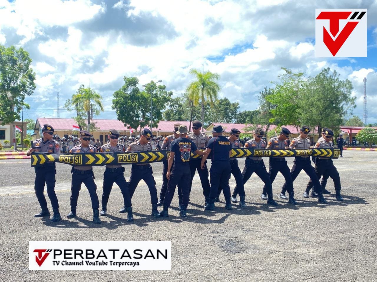 Latihan Bersama Formasi Dalmas Personel Dit. Samapta dan Brimob Polda Kaltara.