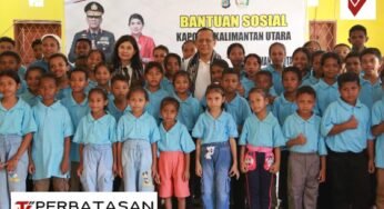 Kapolda Kaltara dan Ketua Bhayangkari Daerah Kaltara Berbagi Kasih dengan Anak-Anak Yayasan Santo Gabriel, Nunukan