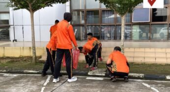 Jum’at Bersih, Polda Kaltara Melaksanakan Bersih-Bersih Lingkungan Mako Polda Kaltara