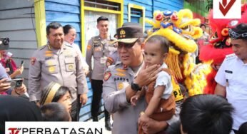 Kapolda Kaltara Kunjungi Kampung Selumit Pantai, Disambut Meriah dengan Barongsai dan Antusiasme Warga