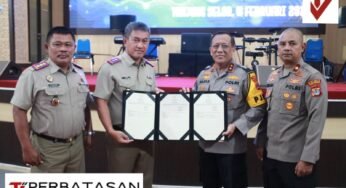 Kapolda Kaltara Terima Kunjungan Kerja Ka Kanwil BPN Kaltimtara Sekaligus Penyerahan Sertifikat Tanah Polres Tana Tidung