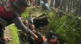 Gerak Cepat Personel Ditsamapta Polda Kaltara Bantu Korban Laka Lantas di Tepian Taman Tanjung Selor