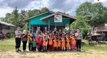 Bakti Sosial Bidpropam Polda Kaltara, Semangat Baru Bagi Pondok Belajar Punan Pesisir
