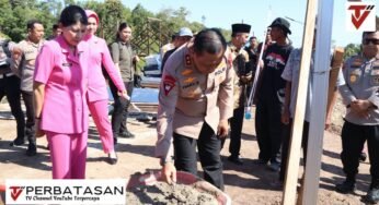 Kapolda Kaltara Tinjau Pembangunan Jembatan SP 6 B dan Serahkan Bantuan Lampu Tenaga Surya