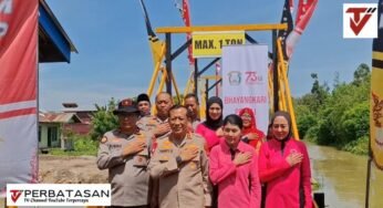 Polda Kaltara Bantu Warga SP 6 Tanjung Buka Layanan Dasar Hingga Jembatan Penyeberangan