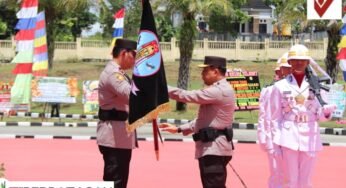 Upacara Serah Terima Pataka ‘Ngelimut Mengka Peguna’ Tandai Tonggak Kepemimpinan Baru di Polda Kaltara
