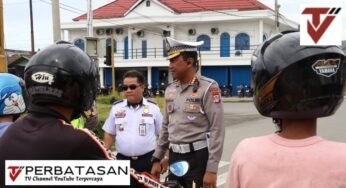 Ditlantas Polda Kaltara Gelar Sosialisasi Ruang Henti Khusus (RHK) di Simpang Unikal Tanjung Selor