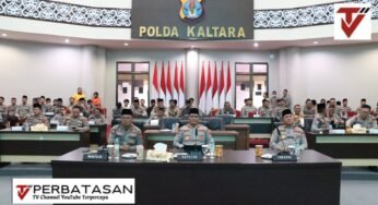 Personel Polda Kaltara Bersama Polres/Ta Jajaran Laksanakan Binrohtal Secara Virtual