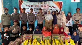 Bakti Sosial Dit’reskrimum Polda Kaltara HUT Reserse Polri ke-78 di Panti Asuhan Yatim dan Dhuafa Rita Walidah Aisyiyah Tanjung Selor