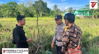 Perkuat Kemandirian Pangan, Bhabinkamtibmas Desa Antutan Dorong Masyarakat Lebih Aktif Manfaatkan Lahan Dengan Kegiatan Produktif