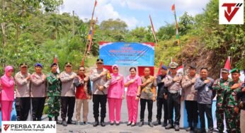 Kapolda Kaltara Resmikan Jembatan Merah Putih Presisi Tapal Batas RI – Malaysia di Pulau Sebatik