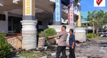 Pasca Kebakaran Kantor Bupati Bulungan, Kapolda Kaltara Tinjau Lokasi dan Terjunkan Tim Labfor