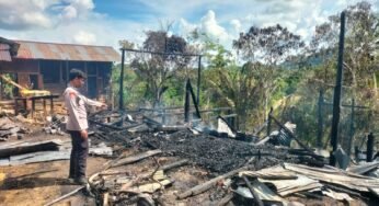 Diduga Karena Konsleting Listrik, Sebuah Rumah Kosong di Desa Pimping Dilalap Si Jago Merah