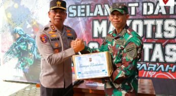 Soliditas TNI–Polri Jaga Perbatasan RI–Malaysia, Kapolda Kaltara Sambangi Satgas Pamtas Yonarmed 4/Parahyangan