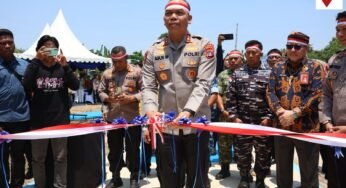 Kapolda Kaltara Resmikan Jembatan Merah Putih Presisi Sungai Cahaya Baru di Tarakan