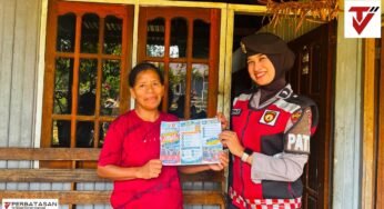 Personel Direktorat Samapta Polda Kaltara Galakkan Sosialisasi Pencegahan Karhutla