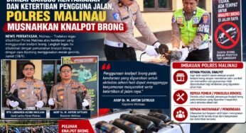 Dinilai Ganggu Kenyamanan Dan Ketertiban Pengguna Jalan, Polres Malinau Musnahkan Knalpot Brong