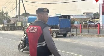 Dit Samapta Polda Kaltara Gelar Strong Point, Wujudkan Kamseltibcarlantas