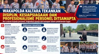 Wakapolda Kaltara Tekankan Disiplin, Kesiapsiagaan dan Profesionalisme Personel Ditsamapta