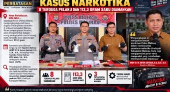 Polres Malinau Ungkap Kasus Narkotika, 8 Terduga Pelaku dan 113,3 Gram Sabu Diamankan
