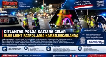 Ditlantas Polda Kaltara Gelar Blue Light Patrol Jaga Kamseltibcarlantas