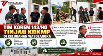 Tim Korem 143/HO Tinjau KDKMP di Kelurahan Wasolangka